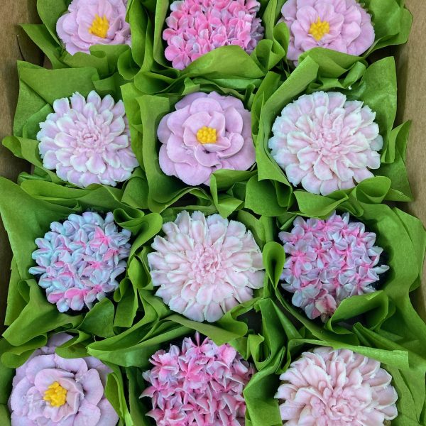 The Giving Cake - Santa Cruz Fancy Flower Cupcakes supporting Santa Cruz County nonprofits